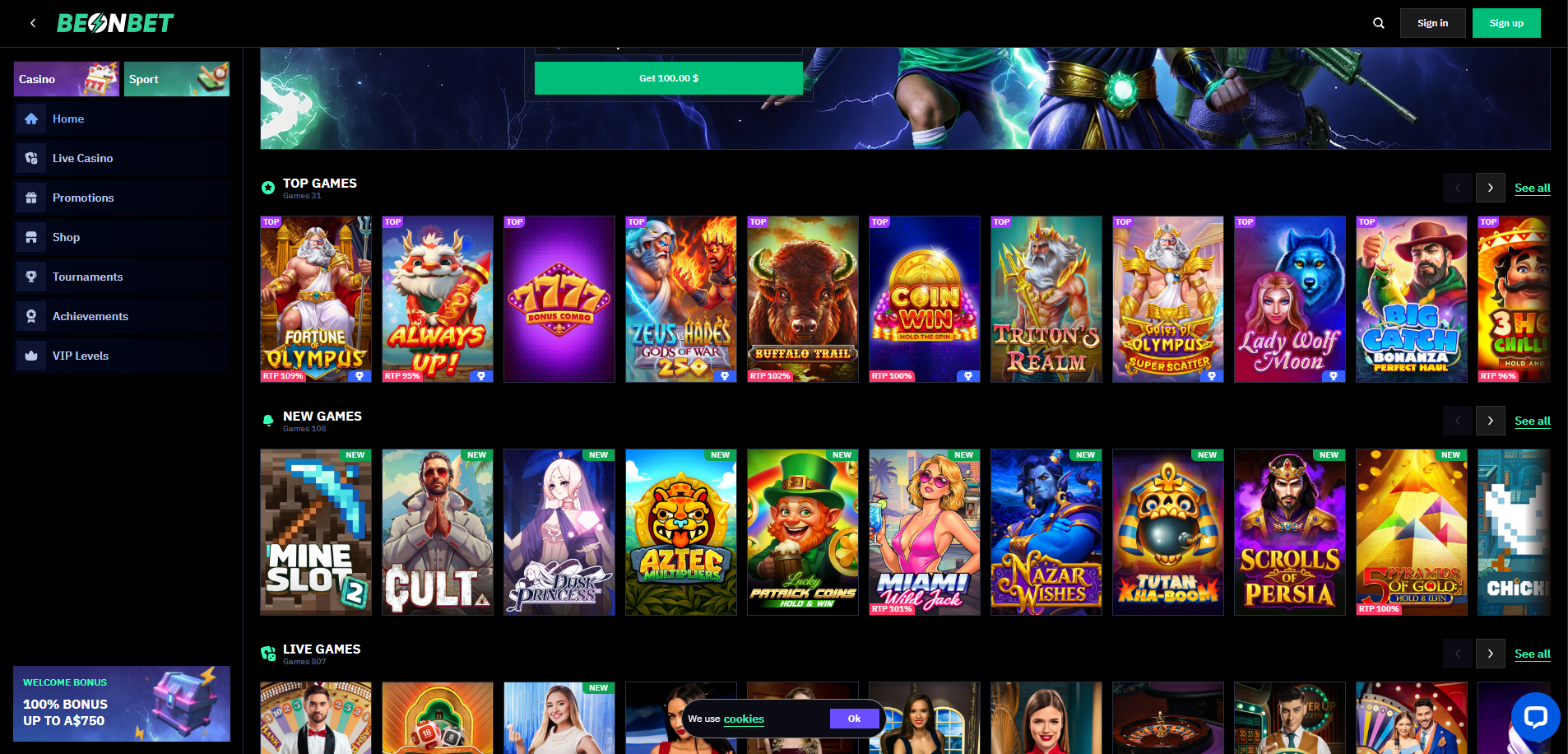 Beonbet Casino Einzahlung